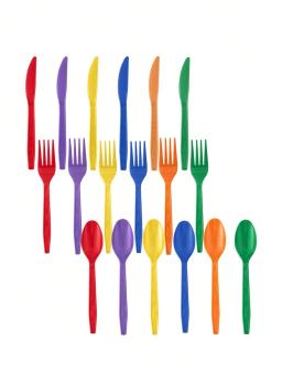 Louça descartável Adequado para festa de aniversário, colher, garfo, faca, dança, casamento, reunião familiar, reunião de amigos - Image 2
