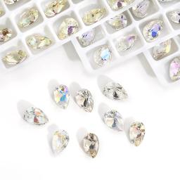 Gota Strass Cristais De Vidro Pedras Acessórios De Vestuário Glitter Jóias Decoração Gems Contas De Vidro Artesanato De Diamante 50Pcs - Image 2