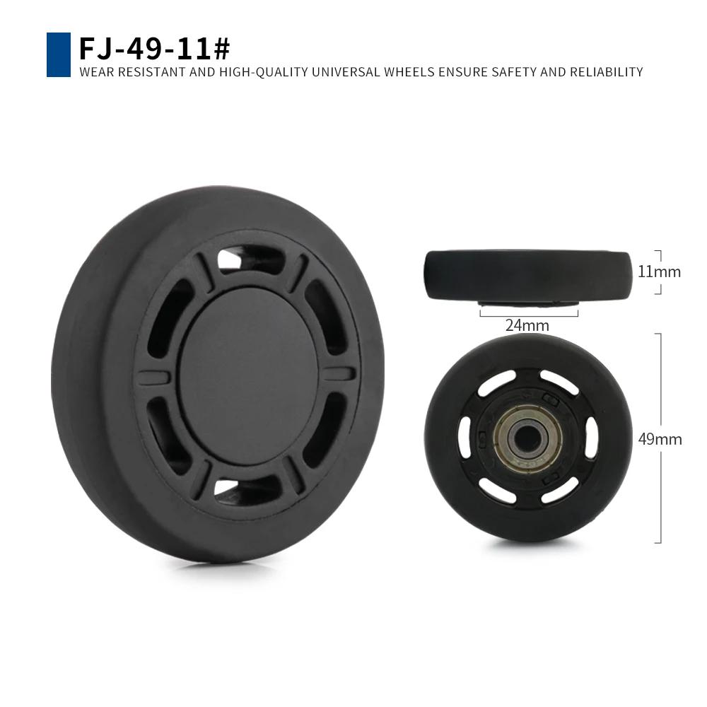 2 pces 4 pces acessórios de bagagem rodas aeronaves mala polia mudo roda resistente ao desgaste peças reparação rolos - Image 1