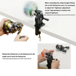 Linha De Pesca Ajustável Winder, portátil Braçadeira De Mesa, máquina De Carretel, fio De Enrolamento Reclaimer Equipamento, linha Spooler - Image 5