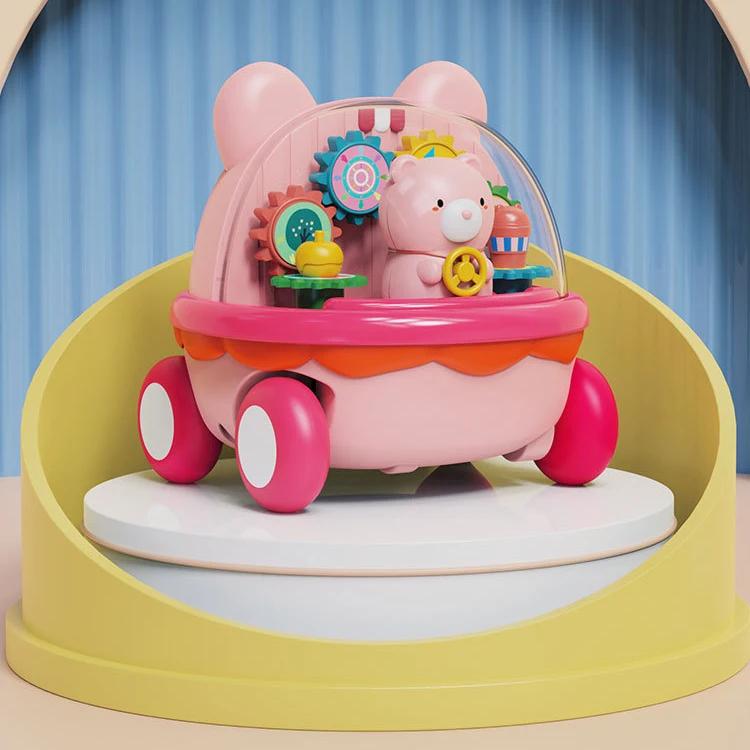 Crianças Urso Inércia Engrenagem Quebra-cabeça, Resistente a Queda, Brinquedo do carro dos desenhos animados, Presente para menino e menina, Nenhuma bateria necessária - Image 1