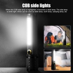 Lanterna LED de Alta Potência, Ultra Brilhante, Contas T6 Lâmpada, Tocha Impermeável, Zoomable, 5 Modos de Iluminação, USB Multi-função, Holofote - Image 6