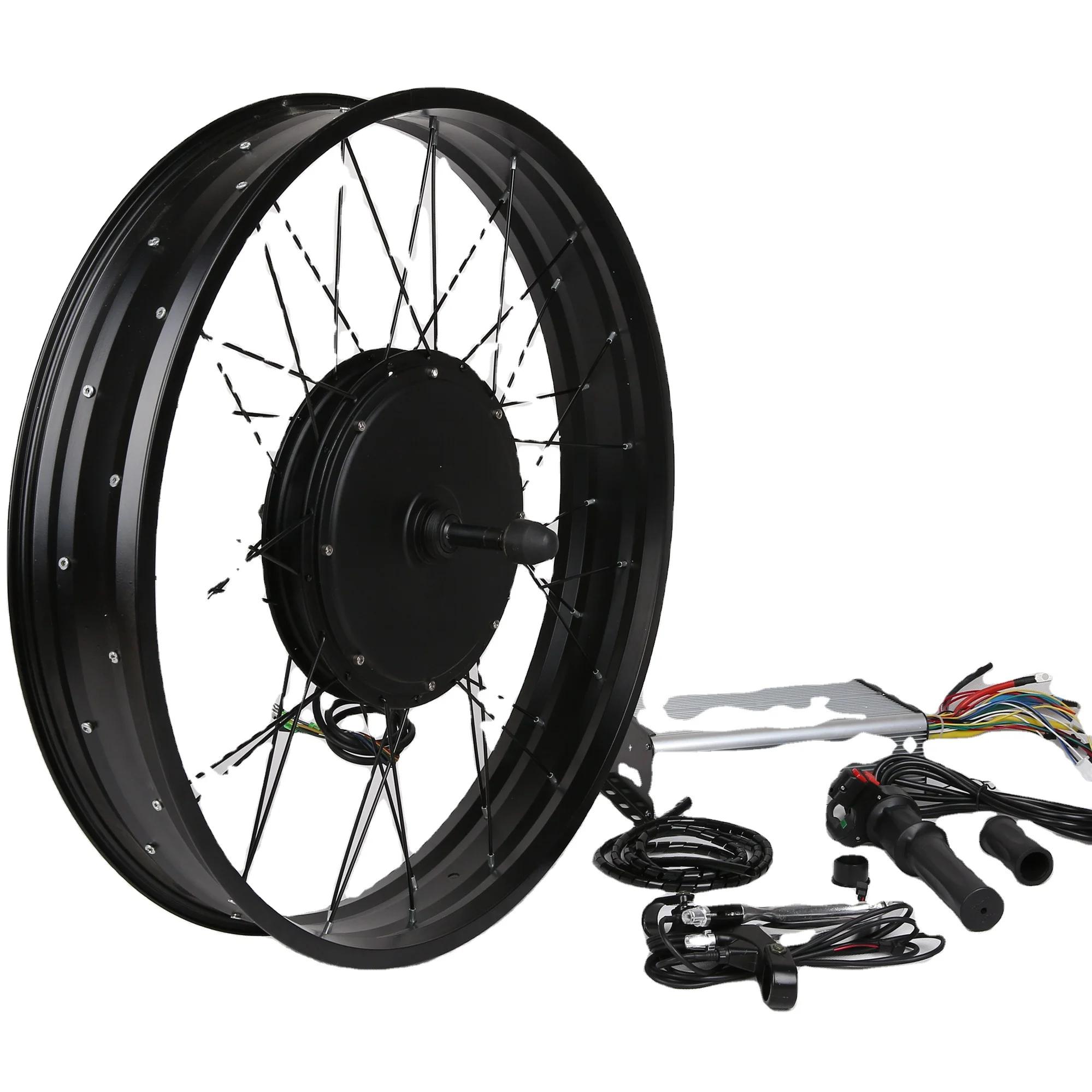 Venda quente em enduro bicicleta 48v pneu gordo kit de conversão bicicleta elétrica motor do cubo dianteiro com 26 "motores acessórios da bicicleta elétrica - Image 1