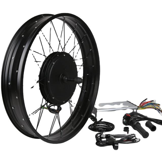 Kit de Conversão para Bicicleta Elétrica Enduro 48V Motor de Cubo Dianteiro Pneu Gordo 1000W