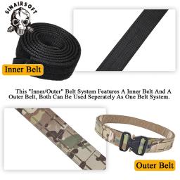 Sinairsoft-cinto tático para homens, liberação rápida, fivela de metal, molle laser, acessórios de vestuário de caça, 2 polegadas - Image 3