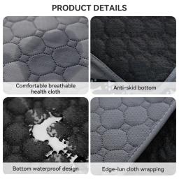 Cão pee almofada cobertor reutilizável absorvente fralda lavável filhote de cachorro treinamento almofada cama pet urina tapete para pet assento de carro sofá capa - Image 4