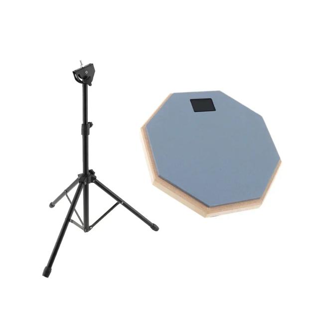 Kit de Bateria para Iniciantes com Percussão Ajustável em Madeira e Tapete de Borracha de 8"