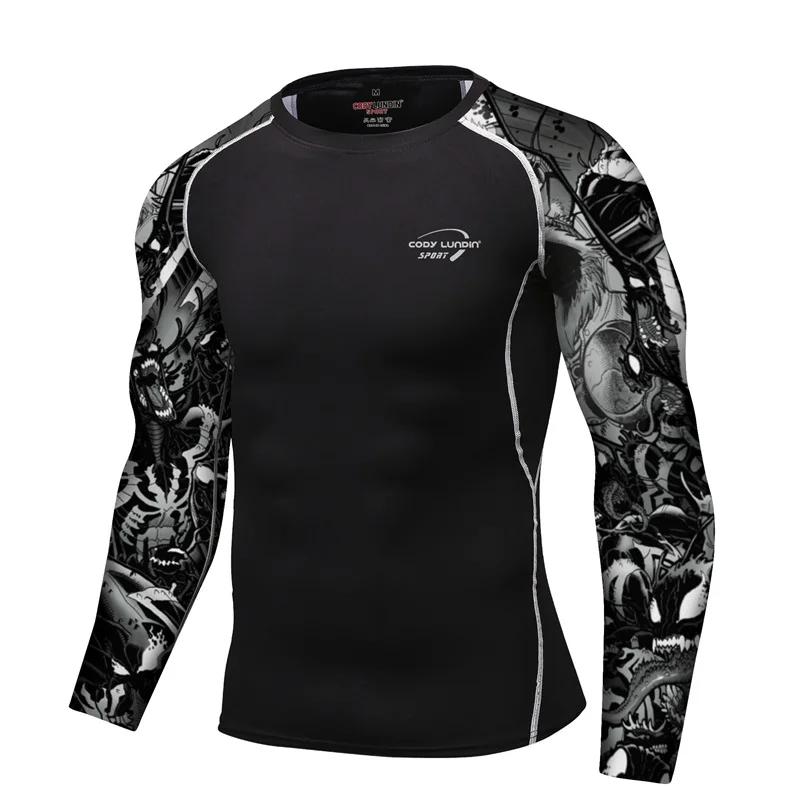 Rashguard Compressão Camisa para Homens, Boxe, Running Jerseys, Yoga, Fitness, MMA, BJJ Meias, Muay Thai, GMY, Roupas de Marca Esportiva - Image 1