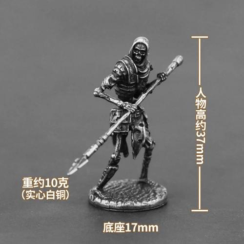 Antiga Legião Medieval Swordman Figuras de Ação, Undead Esqueleto, Guerreiro, Modelo De Cobre De Metal, Figurina De Armadura, Brinquedo Ornamento Em Miniatura - Image 1
