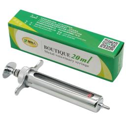 Seringas veterinárias em aço inoxidável Seringas de metal Injector de ovelha de gado de porco Ferramentas veterinárias animais Alimentador de medicina pecuária 1 pc - Image 6