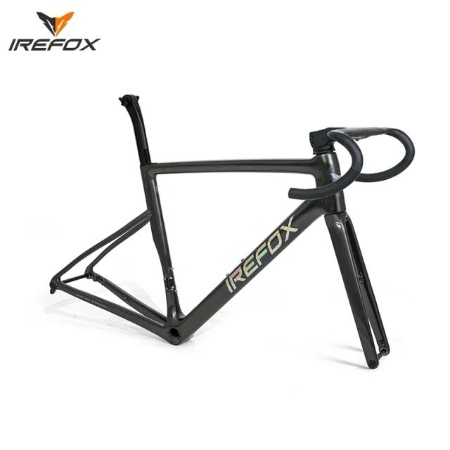 Irefox Quadro de Bicicleta de Estrada Fibra de Carbono 700c Freio a Disco Cabos Escondidos Eixo Passante Ultraleve