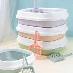 Portátil semi-fechado Cat Litter Box, Sandbox removível, Bedpan gatinho, pequenos animais, Pet Container, acessórios - Image 2