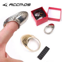 Archery Finger Protector Guard Ring, Thumb Tool Buckle, Caça Acessório - Image 5