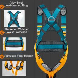 Full Body High Altitude Work Safety Harness, Cinto De Segurança De Cinco Pontos, Escalada Ao Ar Livre, Equipamento De Proteção De Construção - Image 4