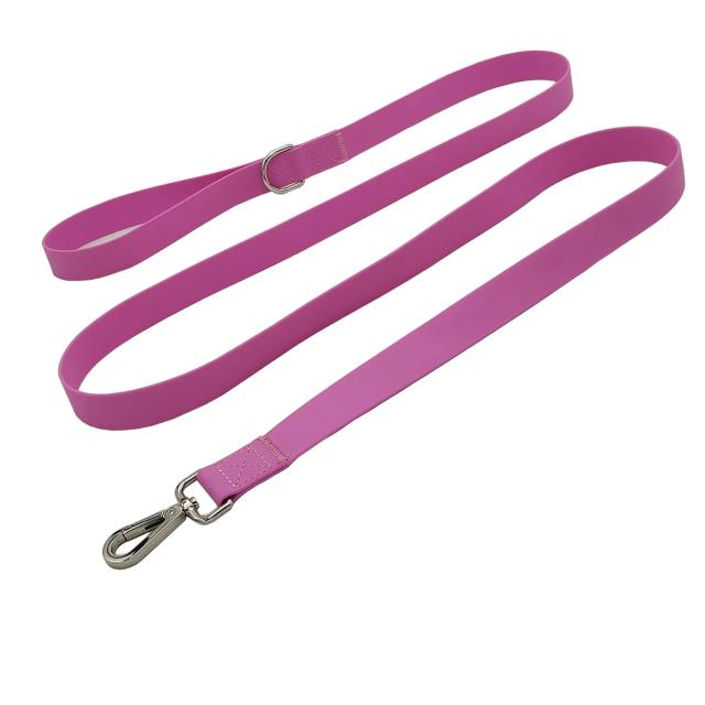 Trela de Silicone PVC para Pets com Colar de Corda Reboque, Impermeável e Fácil de Limpar - Suprimentos para Cães Roxo
