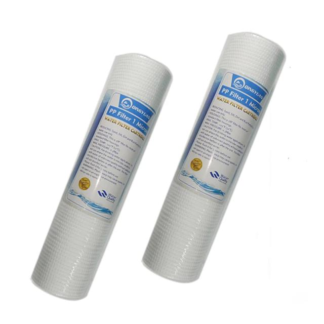 Cartucho de Filtro de Água para Aquário Resistivo 1 Micron PPF - Purificador Frontal 10" com 2 Peças