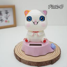 8 bobbleheads solares, formas de gato panda animal dos desenhos animados decorações de carro, acessórios interiores criativos, presentes de decoração - Image 6