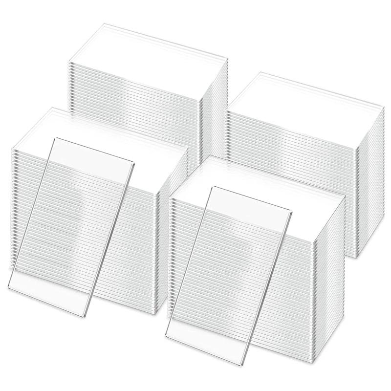 Cartões de Lugar Acrílicos claros Nomes De Convidados De Casamento Cartões De Assento De Mesa Retângulo Em Branco Placas De Acrílico Para Sinais De Assento, 50Pcs - Image 1