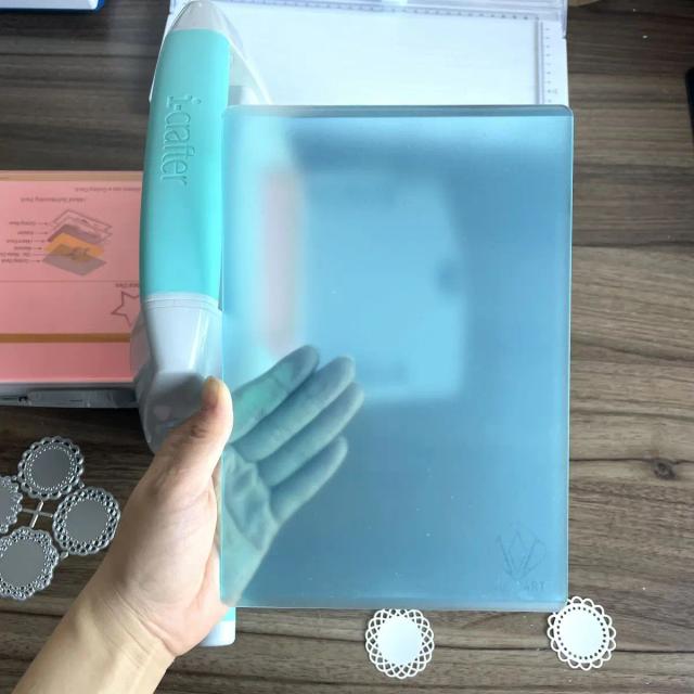 Placa de Corte Translúcida A4 para Scrapbook e Artesanato - Placa Acrílica Durável de 3mm para Embossing Machine e DIY, 1 Peça