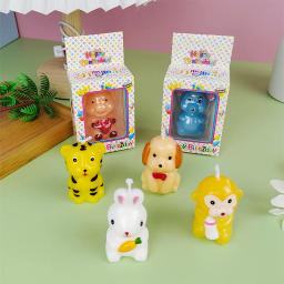 Vela do zodíaco para decoração do bolo do aniversário, vela do dragão e do cavalo, desenhos animados criativos, imagem animal bonito - Image 6