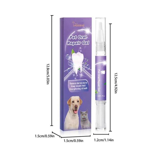 Gel Limpeza Dental para Animais - Creme Dental para Gatos e Cachorros, 2 Unidades de 6ml