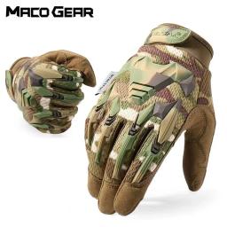 Luva tática camuflada, combate airsoft, bicicleta, caminhadas ao ar livre, tiro, paintball, trabalho, caça, luvas de dedo completo para homens - Image 1