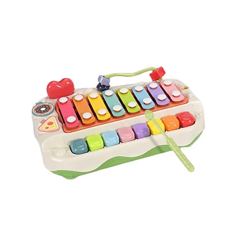 Piano e Xilofone Teclado com sons e luzes para crianças, instrumentos musicais, brinquedos de aprendizagem para bebês meninos e meninas, 2 em 1 - Image 1