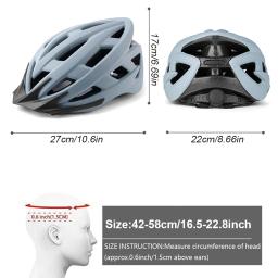 Capacete leve de bicicleta com alça lateral ajustável e chin, acessórios de bicicleta para homens e mulheres adultos, ajuste sugerido, 58-62cm - Image 2