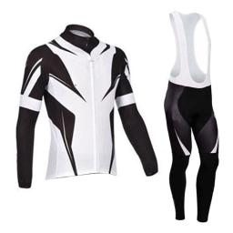 Equipe de ciclismo camisa de ciclismo masculina conjunto manga longa mtb roupas de bicicleta tenue velo homme wear - Image 3
