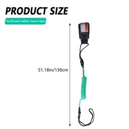 Surf Segurança Leash Adequado para Stand Paddle Boards, Corda de Mão, Gancho, Single-Wrap Strap, Enrolado, Bodyboard, Placas - Image 6