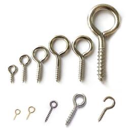 Mini olho pinos ganchos ilhós parafuso rosqueado metal jóias pingente fechos diy jóias fazendo acessórios - Image 1