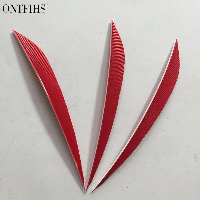 50 Pçs/lote ONTFIHS 5 Polegada Fletches Tiro Com Arco Flecha Penas Turquia Palhetas Fletching Seta Acessórios de Penas Naturais -- Liu Ye - Image 1