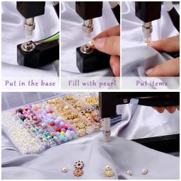 Pérola máquina de ajuste botões pérola rebite ferramentas artesanais para chapéus/sapatos/roupas/sacos/saia ajuste preto máquina diy acessórios - Image 3