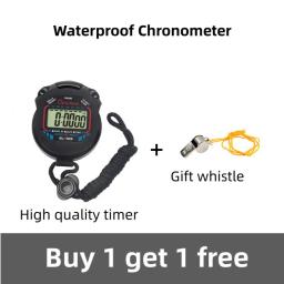 Profissional Digital Esporte cronômetro, cronômetro portátil, cronômetro de bolso, LCD temporizador Stop Watch, à prova d'água - Image 1