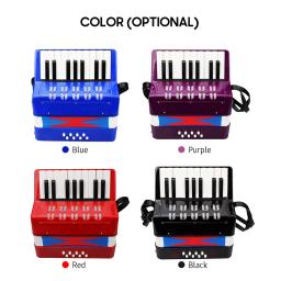 Mini acordeão pequeno para crianças, 17 teclas, 8 graves, instrumento musical educativo para iniciantes, presente de aniversário para crianças - Image 1