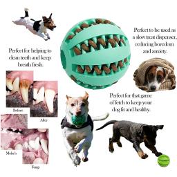 Rubber Dog Ball Toys para Pet, Limpeza dos dentes, Snack Ball, Pet Products, Filhotes, Cães grandes, Engraçado - Image 2