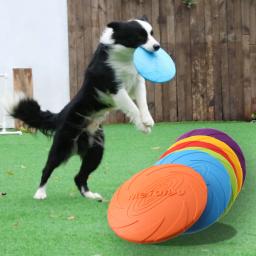 OUZEY-Brinquedos de disco voador resistentes à mordida para cães, Pet multifuncional, Brinquedos de treinamento de cachorros, Jogo interativo ao ar livre - Image 1