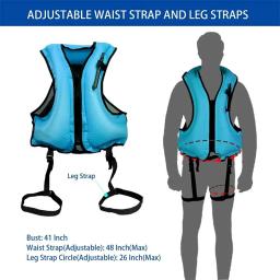 Coletes salva-vidas infláveis para adultos, coletes salva-vidas, natação e canoagem, mergulho e surf, esportes aquáticos, natação e canoagem - Image 5