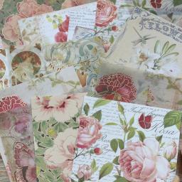 KSCRAFT-Adesivo De Papel Modelado Vintage, Pacote De Papel Scrapbooking, Artesanato Artesanal, Cartão De Almofada De Fundo, 15 Folhas, 13x13cm - Image 2