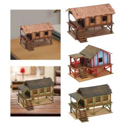 Kits De Modelo De Casa Em Miniatura De Madeira, Layout De Cena DIY, Cenário, Escala 1:72 - Image 4