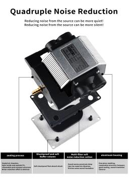 Compressor de ar magnético elétrico para máquina de corte e gravação a laser zbaitu eair, bomba de ar, aquário e sistemas hidropônicos - Image 5