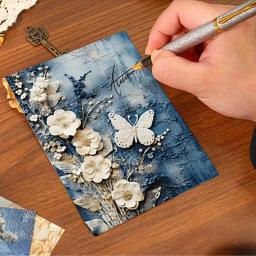 Multifuncional arte artesanato suprimentos, Floral Decoupage papel Scrapbooking livro, estilo floral tearable - Image 1