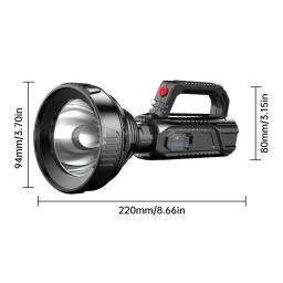 Recarregável de alta potência Lanternas Led Ultra-longa Iluminação Distância Lâmpada Searchlight XHP70 Lanterna Poderosa Tochas - Image 6