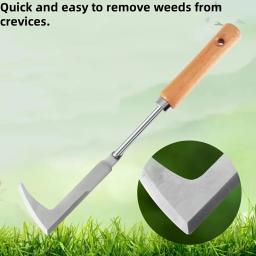 Ferramenta de capina de aço inoxidável, ferramenta manual de jardim multiuso em forma de L, usada para limpar ervas daninhas em jardas, terraços e pistas - Image 6