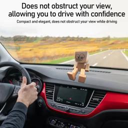 12 expressões de decoração de rosto magnético, decoração criativa de carro feita à mão de madeira, figura engraçada de bobblehead, figura de madeira sinuosa - Image 5