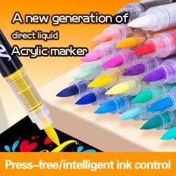 Tinta Acrílica Pincel Marcador Canetas, Caneta para Pintura Rupestre, Pedra, Cerâmica, Vidro, Madeira, Lona, Arte DIY Fazendo Suprimentos, 168 Cores - Image 2