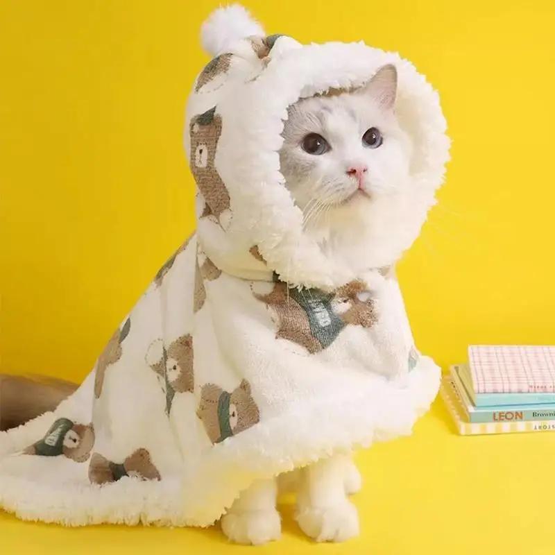Windproof Bear Patterns Pet Cape, Capa Do Cão, Cobertor Quente, Jaqueta De Cachorro, Traje, Acessórios De Inverno - Image 1