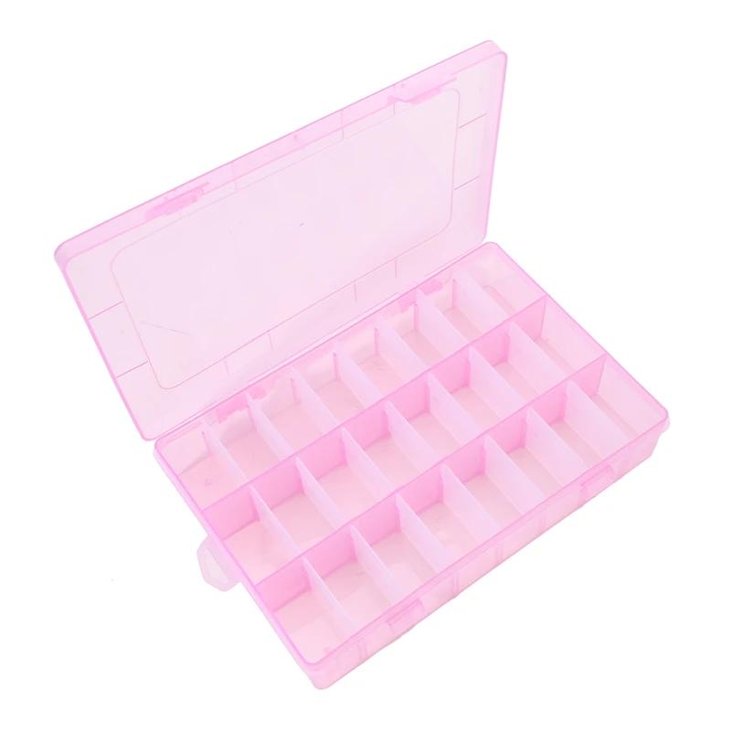 24 grades de plástico transparente bordado fio caixa armazenamento bobinas organizador armazenamento diy ponto cruz ferramentas costura - Image 1