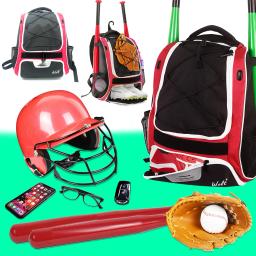 Bolsa de beisebol e softball com vedação gancho e compartimento de sapatos, mochila reflexiva, bolsa esportiva para jovens, meninos e adultos - Image 4