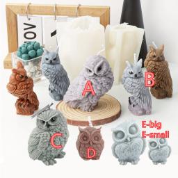3D Coruja Forma Vela Moldes De Silicone, Resina Aromaterapia Velas, Sabão De Cera Artesanal, Artesanato De Decoração Para Casa - Image 4